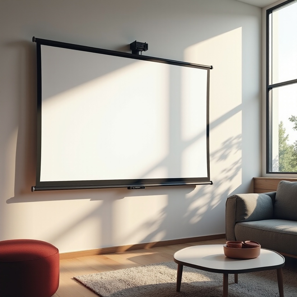 battery powered projector screen