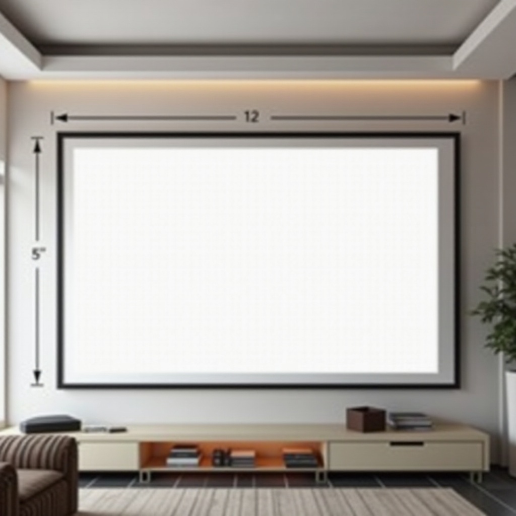 100 inch projector screen dimensions